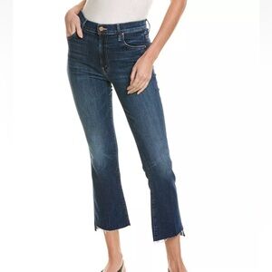MOTHER Denim The Insider Step‎ Fray Teaming Up Crop Blue Jean Size 25 Mid Rise